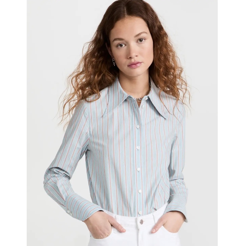 Tory Burch Cotton Poplin Striped Shirt